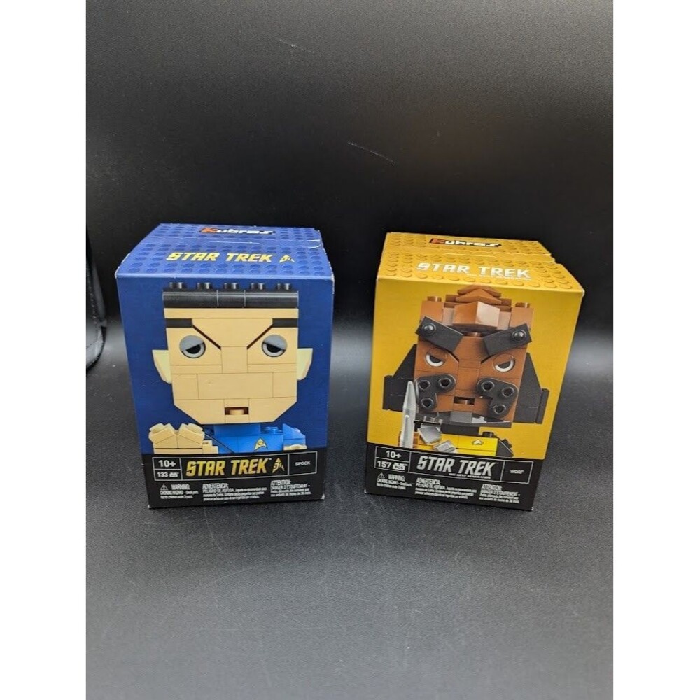 Kubros Mega Blox Star Trek Spock #16 & Worf #09 Sealed